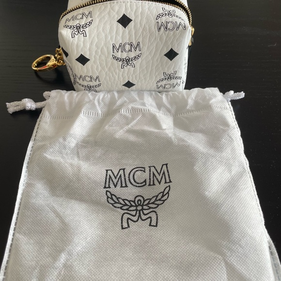 MCM Black and White Toiletry/ Case Bag with Signature Monogram NWT - Picture 8 of 9